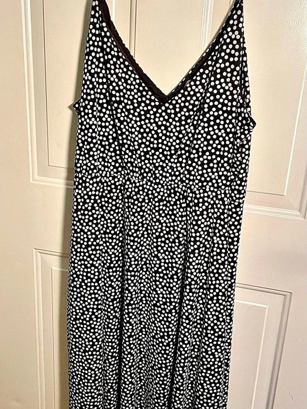 H&M 2X Black & White Polka Dot Maxi Dress | Retro Vintage Inspired